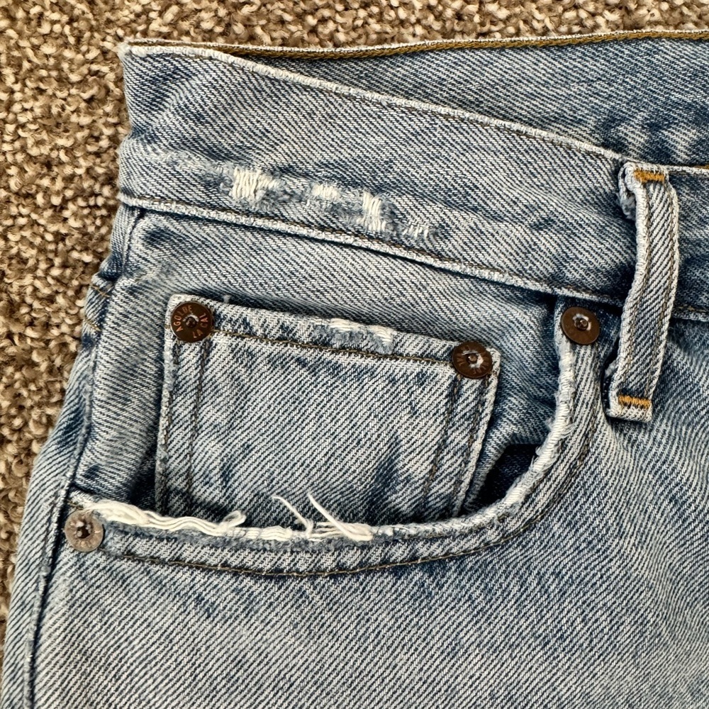 Agolde Women's Light Blue Straight Leg Jeans - Picture 3 of 7